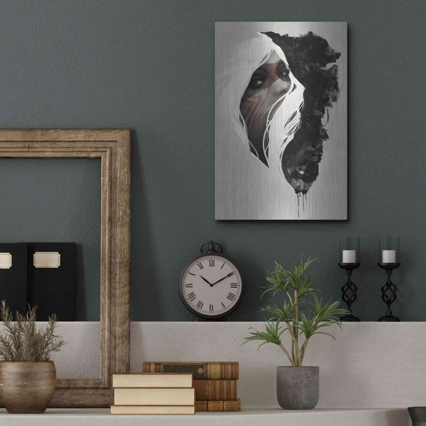 Luxe Metal Art 'Totem' by Jeff Langevin, Metal Wall Art,12x16