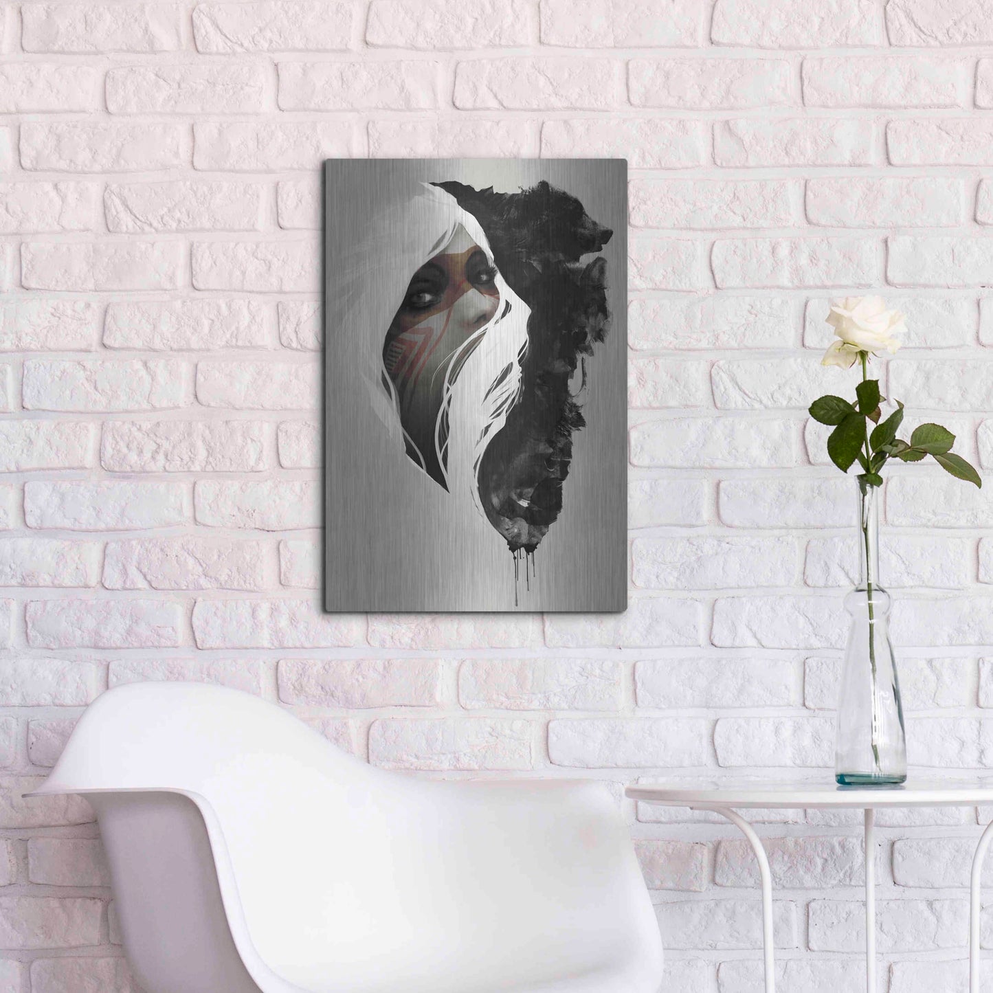 Luxe Metal Art 'Totem' by Jeff Langevin, Metal Wall Art,16x24