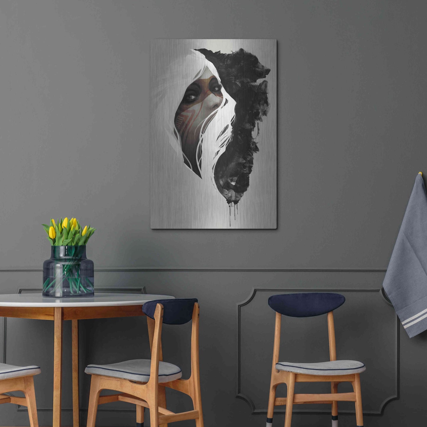 Luxe Metal Art 'Totem' by Jeff Langevin, Metal Wall Art,24x36