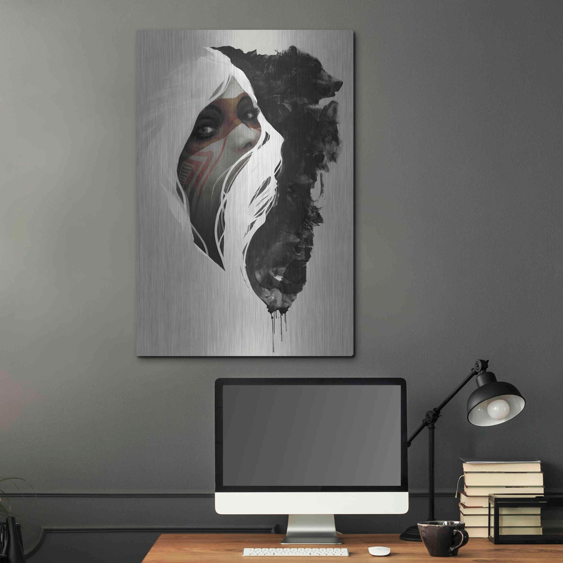 Luxe Metal Art 'Totem' by Jeff Langevin, Metal Wall Art,24x36