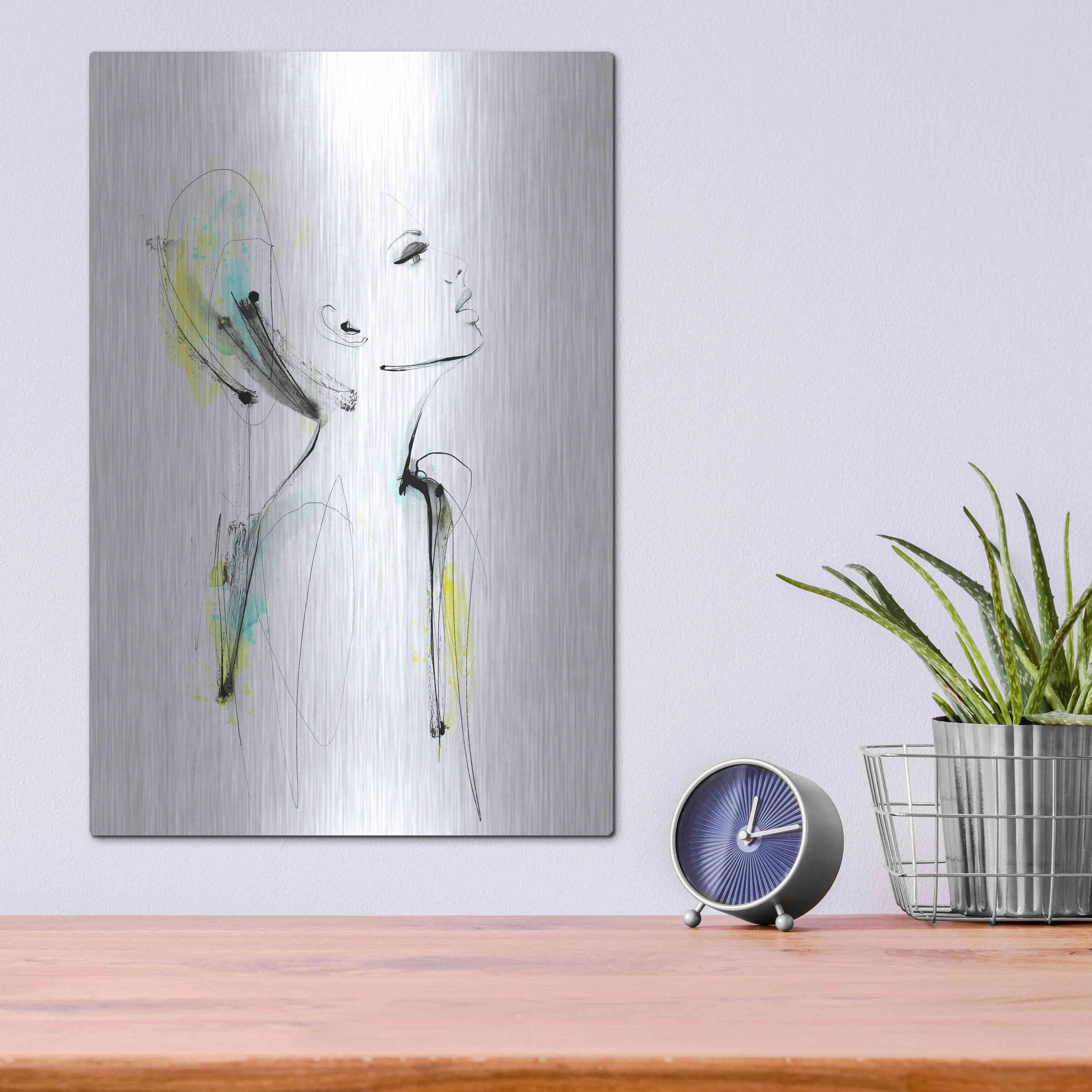 Luxe Metal Art 'Lovisa' by Lotta Larsdotter, Metal Wall Art,12x16