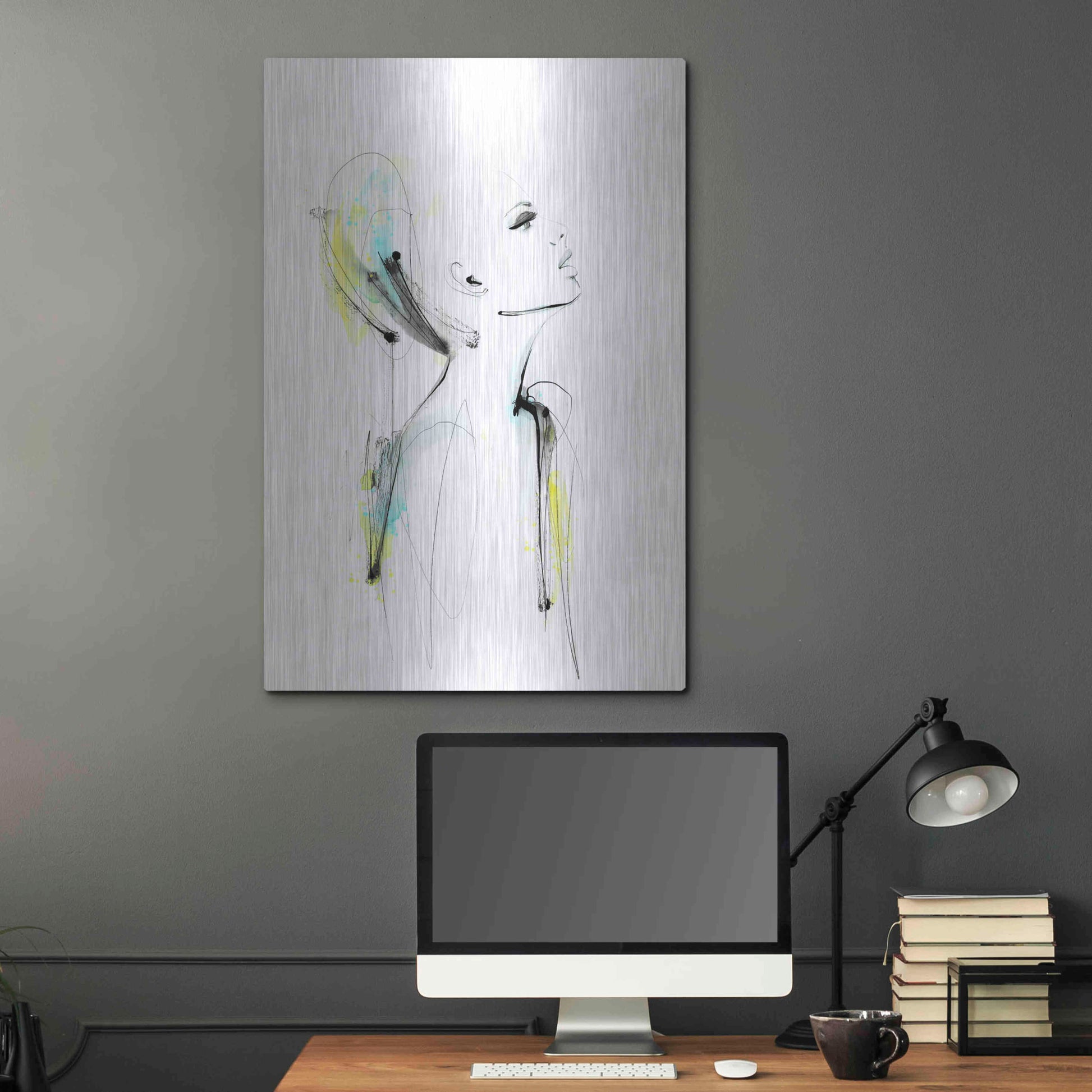 Luxe Metal Art 'Lovisa' by Lotta Larsdotter, Metal Wall Art,24x36