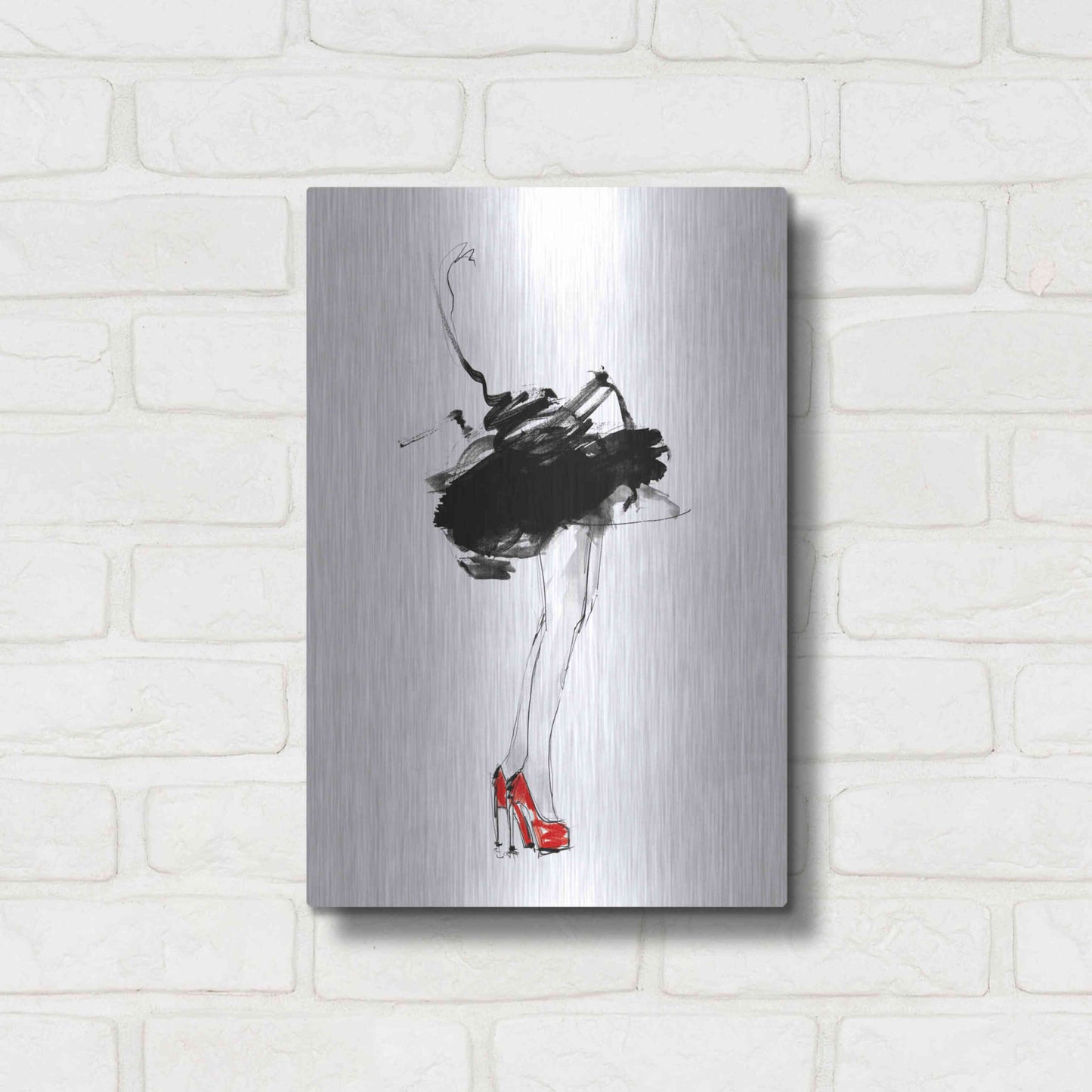 Luxe Metal Art 'Red Shoes' by Lotta Larsdotter, Metal Wall Art,12x16