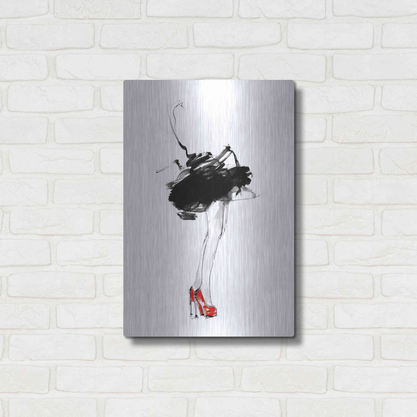 Luxe Metal Art 'Red Shoes' by Lotta Larsdotter, Metal Wall Art,16x24