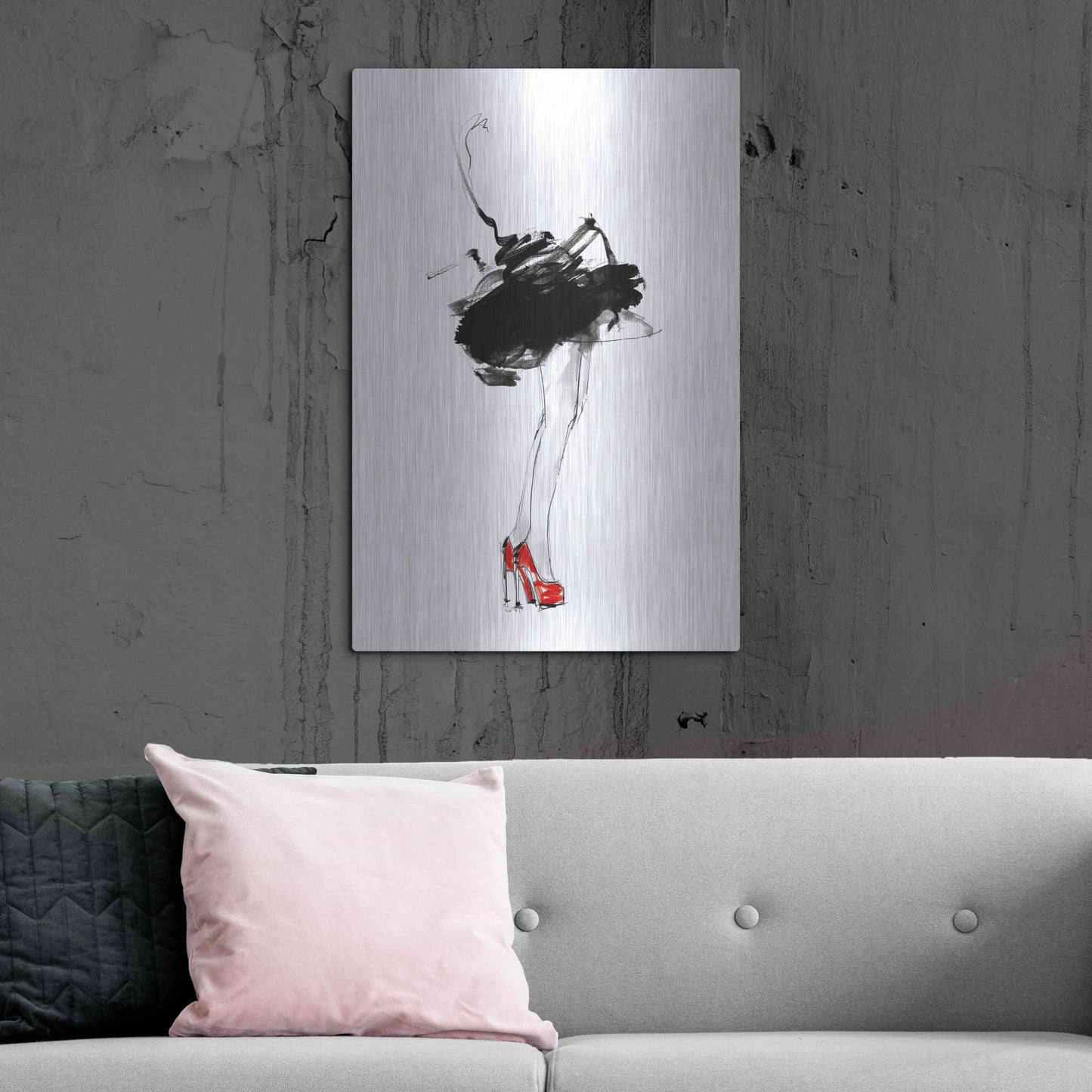 Luxe Metal Art 'Red Shoes' by Lotta Larsdotter, Metal Wall Art,24x36