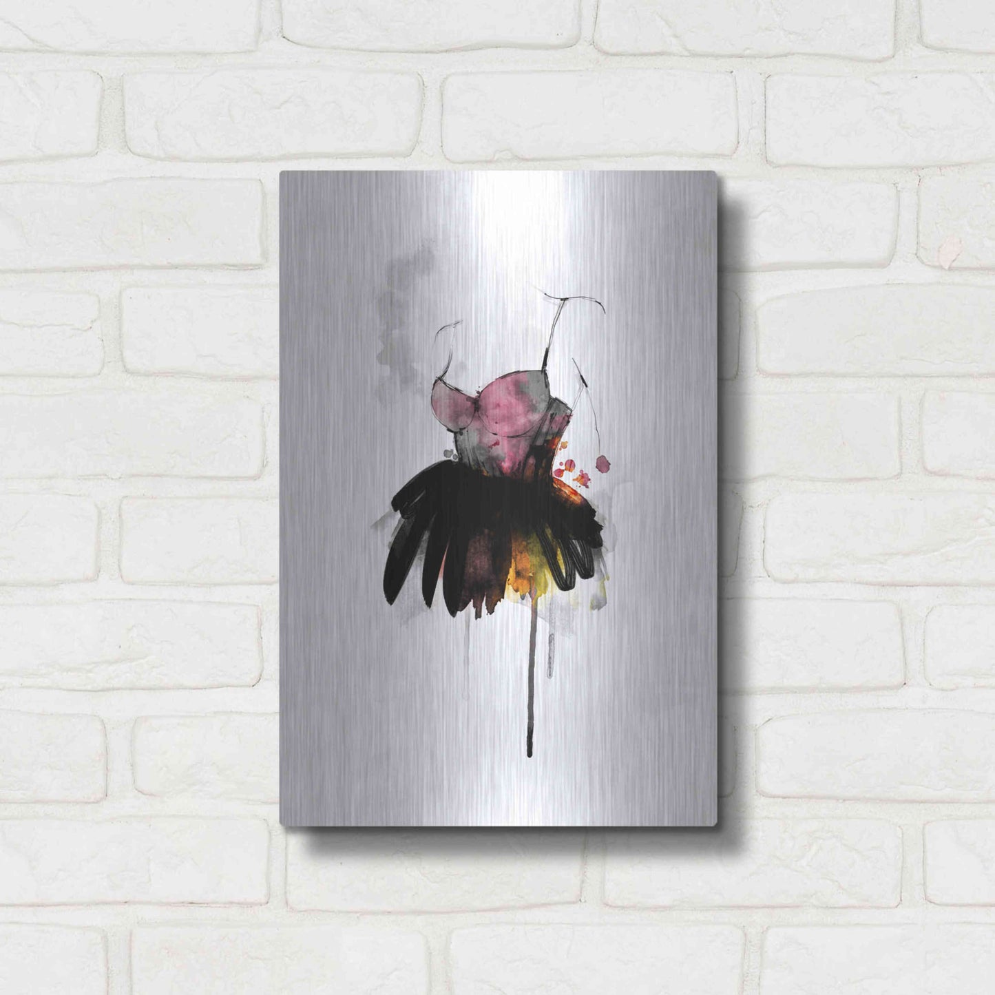 Luxe Metal Art 'The Dress' by Lotta Larsdotter, Metal Wall Art,12x16