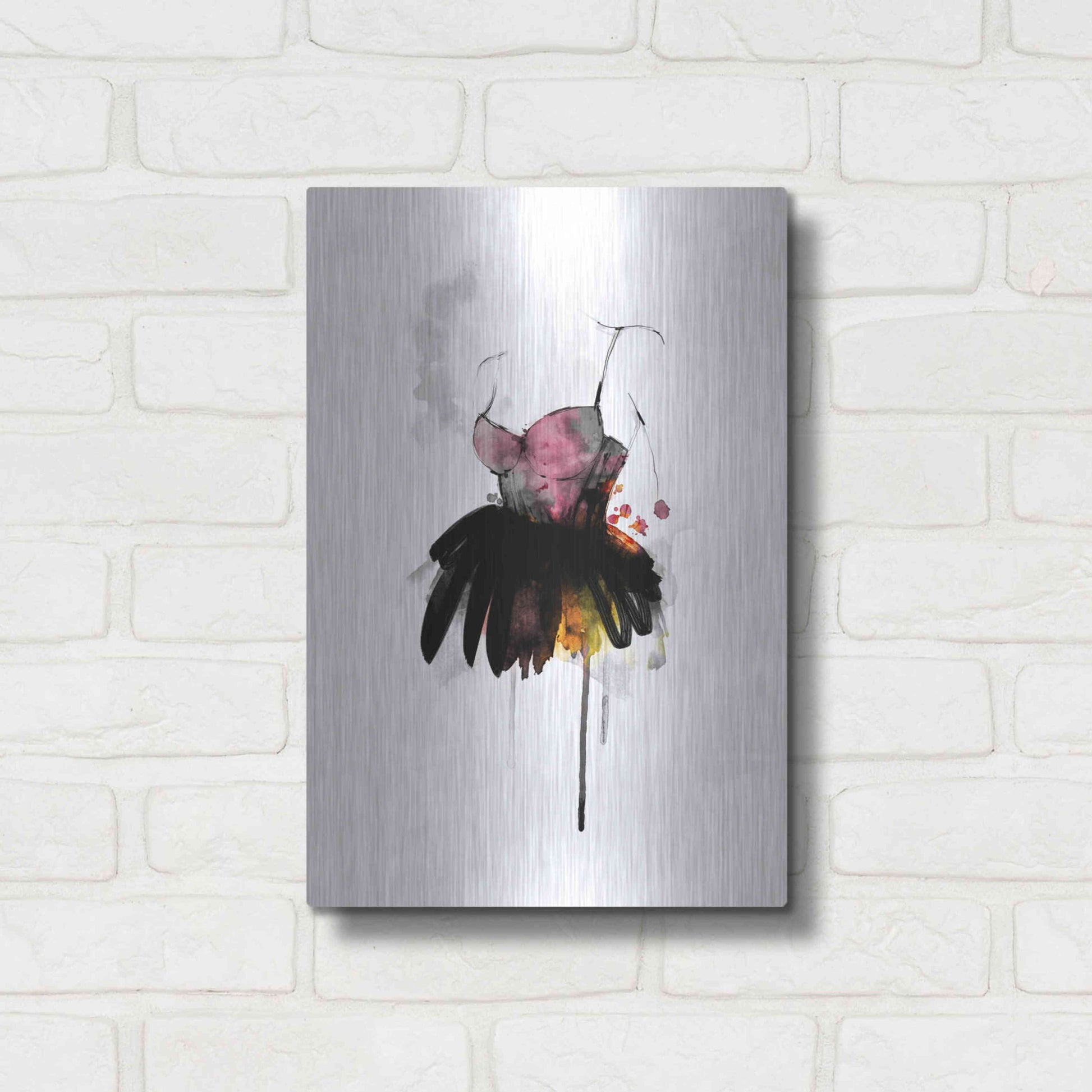 Luxe Metal Art 'The Dress' by Lotta Larsdotter, Metal Wall Art,12x16