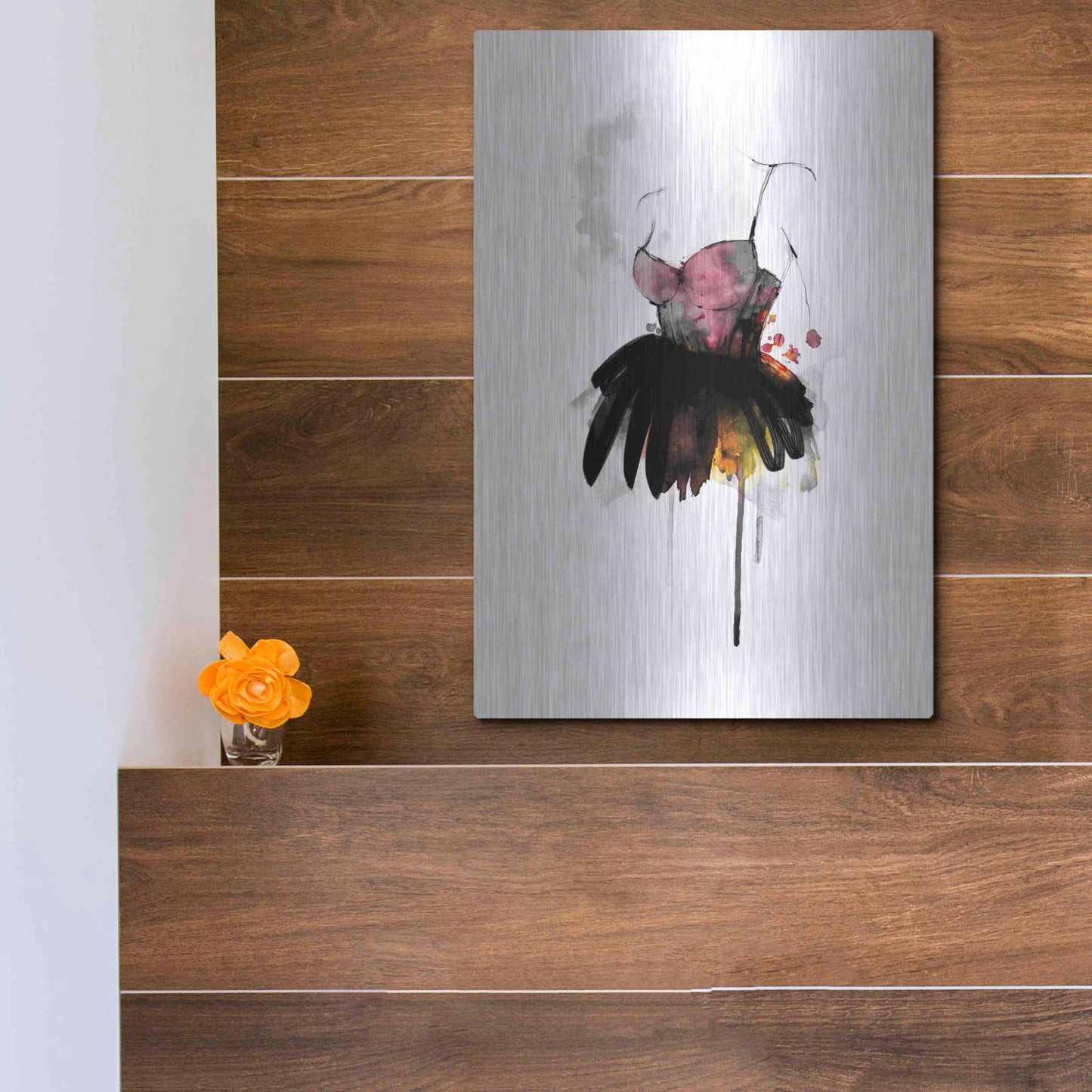 Luxe Metal Art 'The Dress' by Lotta Larsdotter, Metal Wall Art,12x16