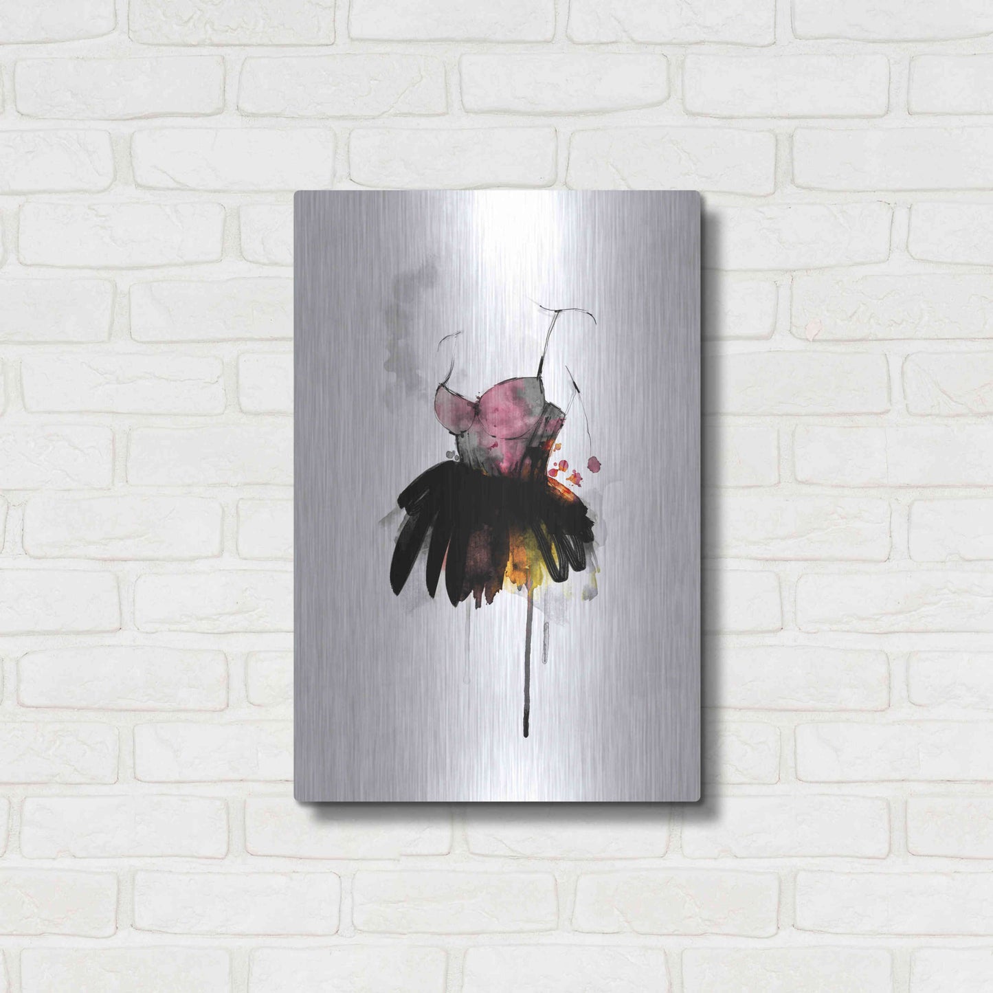 Luxe Metal Art 'The Dress' by Lotta Larsdotter, Metal Wall Art,16x24