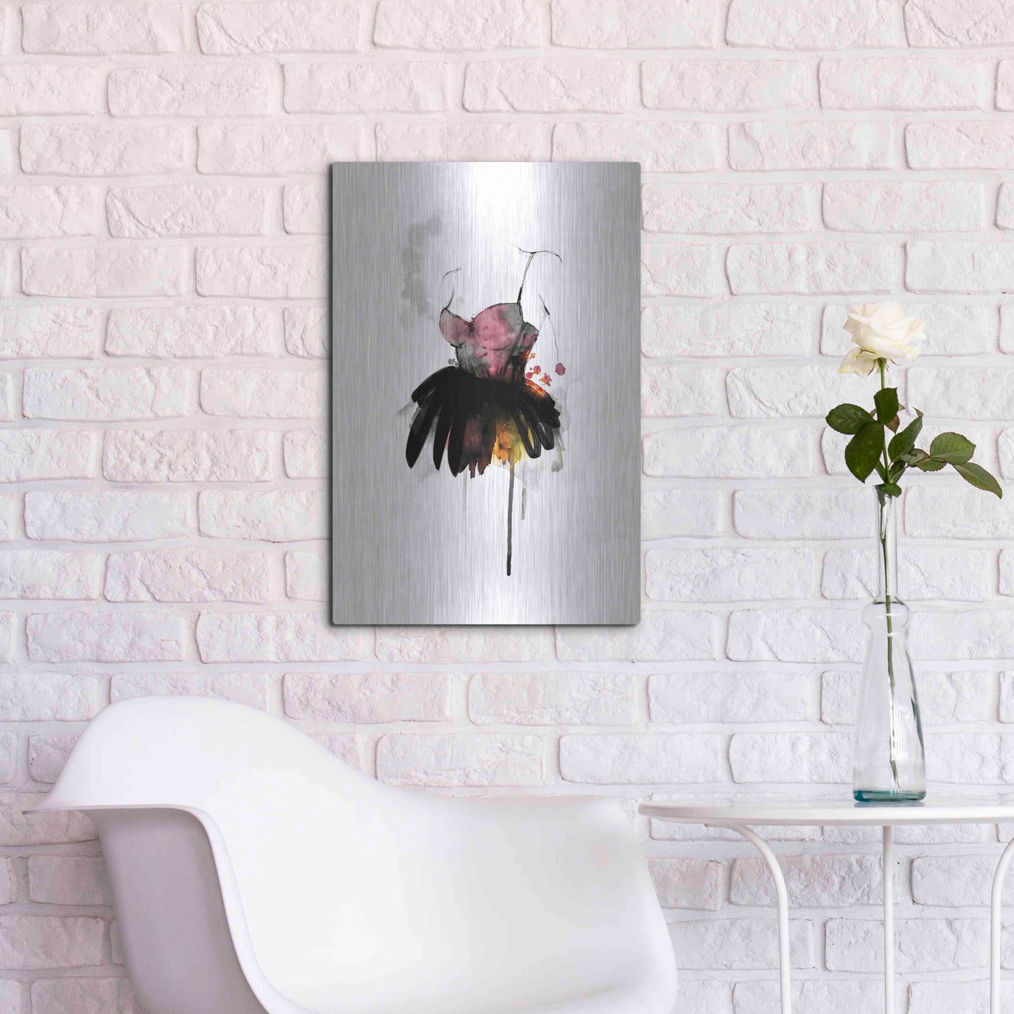 Luxe Metal Art 'The Dress' by Lotta Larsdotter, Metal Wall Art,16x24