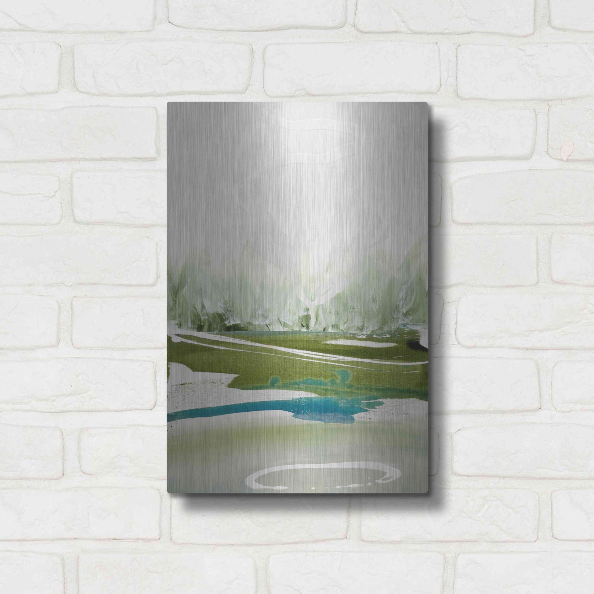 Luxe Metal Art 'Limpid' by Tara Leaver, Metal Wall Art,12x16