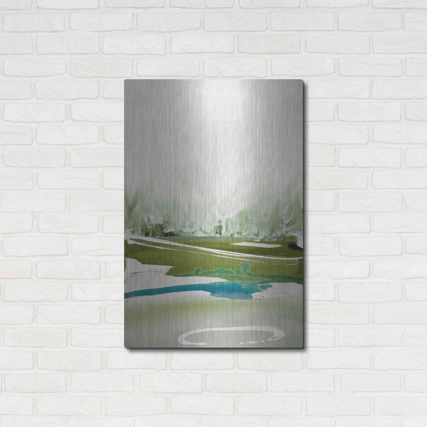 Luxe Metal Art 'Limpid' by Tara Leaver, Metal Wall Art,24x36