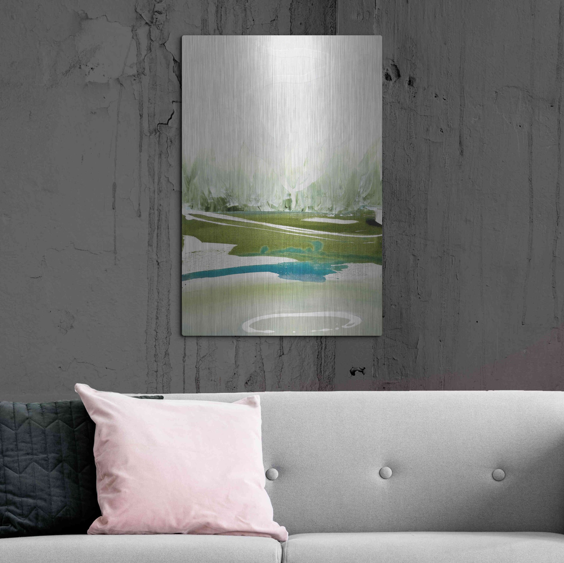 Luxe Metal Art 'Limpid' by Tara Leaver, Metal Wall Art,24x36