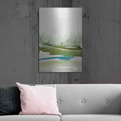 Luxe Metal Art 'Limpid' by Tara Leaver, Metal Wall Art,24x36