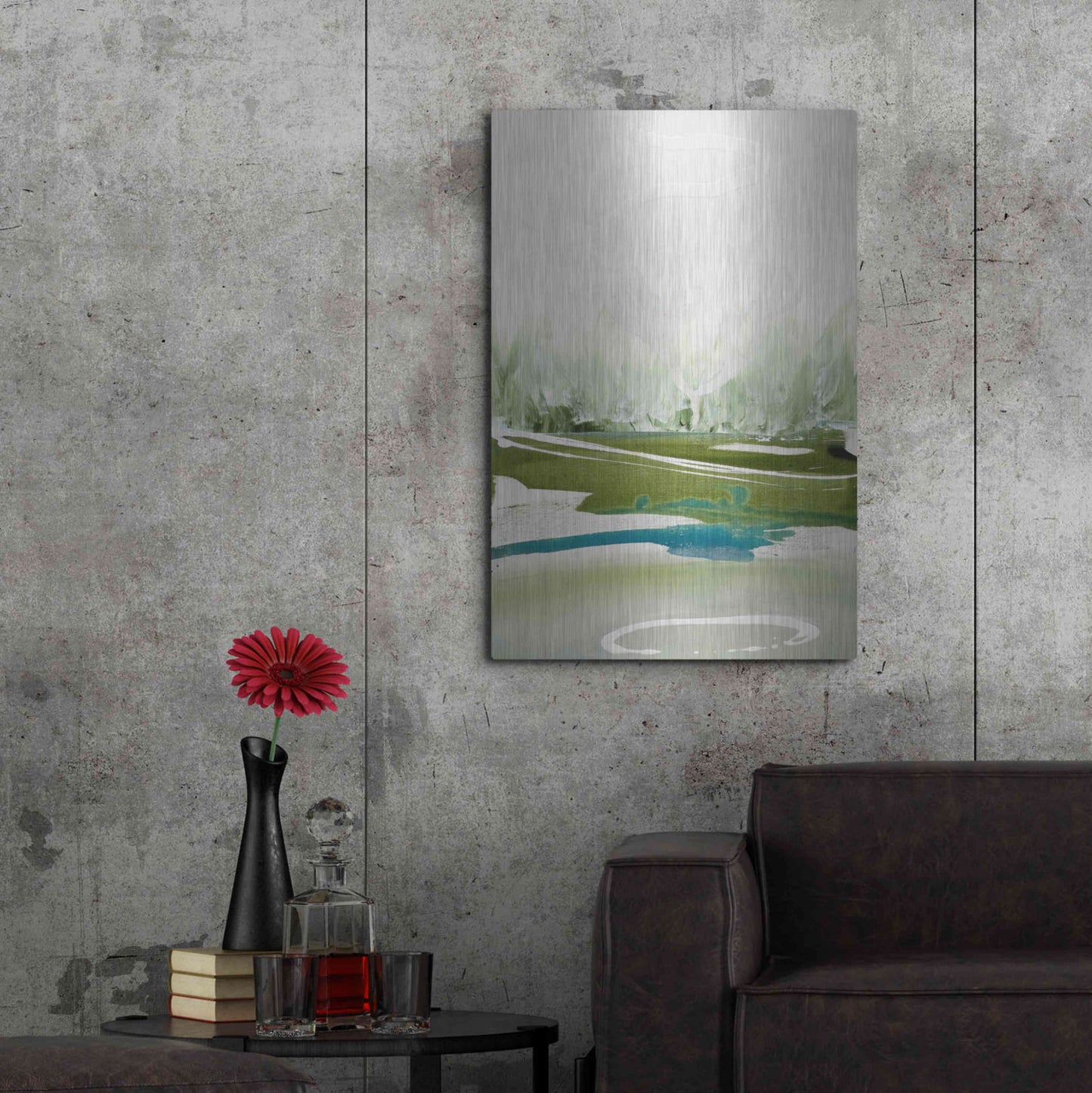 Luxe Metal Art 'Limpid' by Tara Leaver, Metal Wall Art,24x36