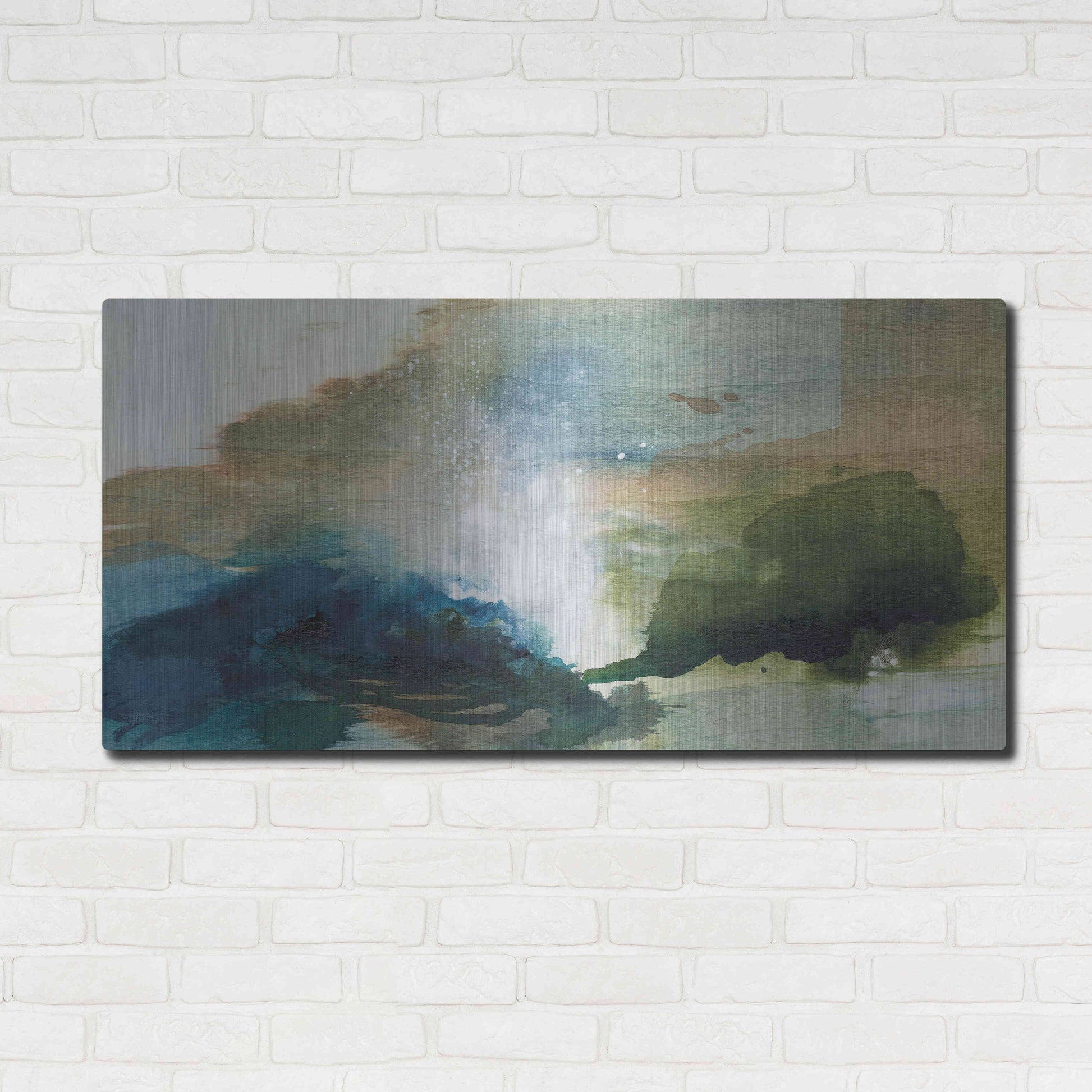 Luxe Metal Art 'Mermaid Pool' by Tara Leaver, Metal Wall Art,48x24