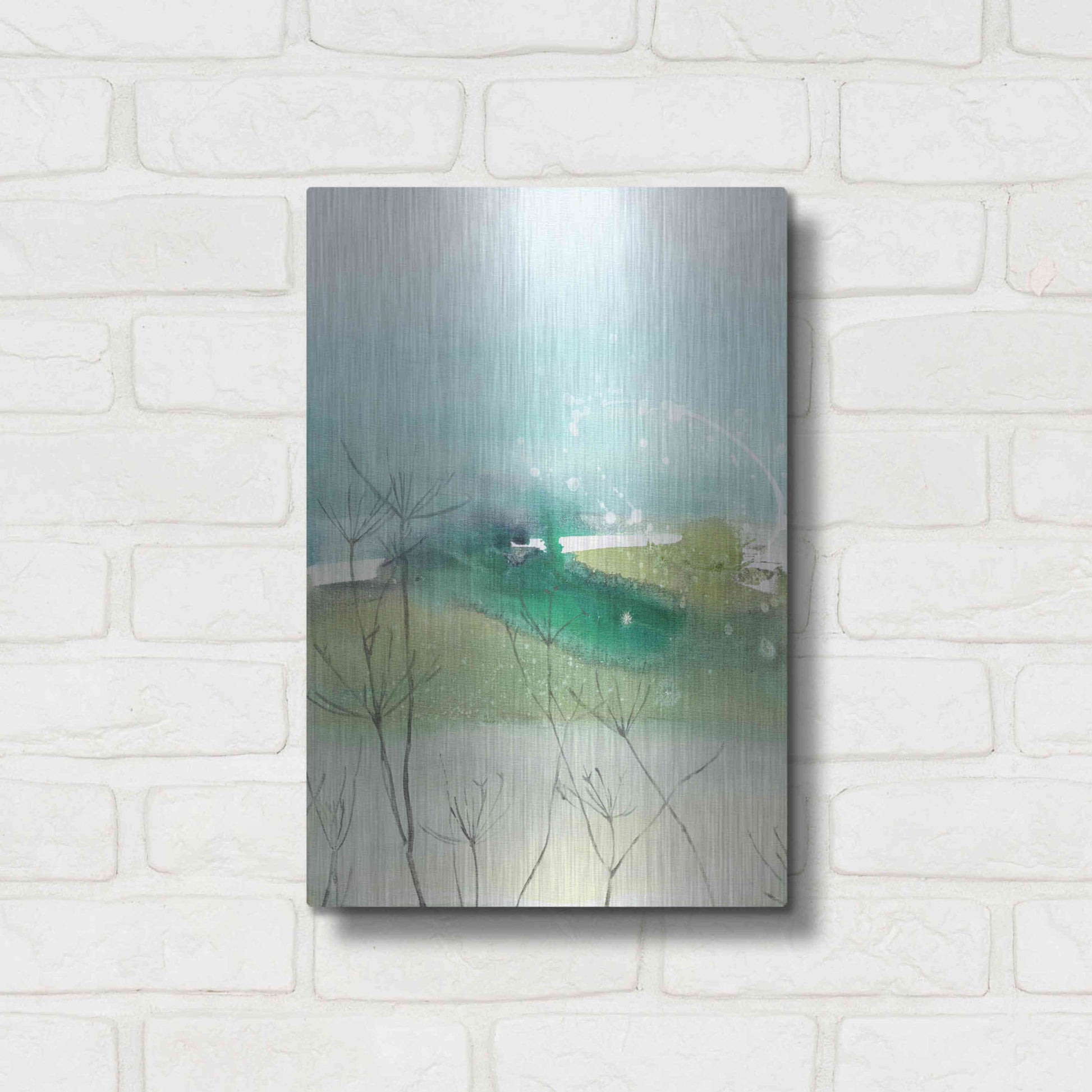 Luxe Metal Art 'See Through' by Tara Leaver, Metal Wall Art,12x16