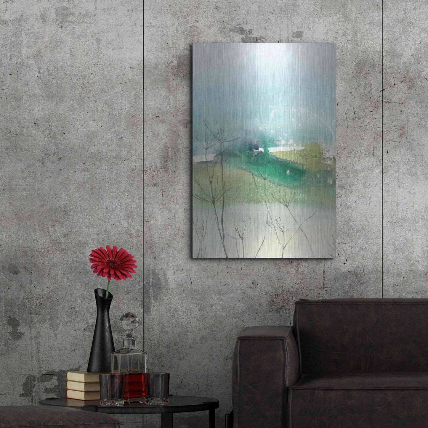 Luxe Metal Art 'See Through' by Tara Leaver, Metal Wall Art,24x36