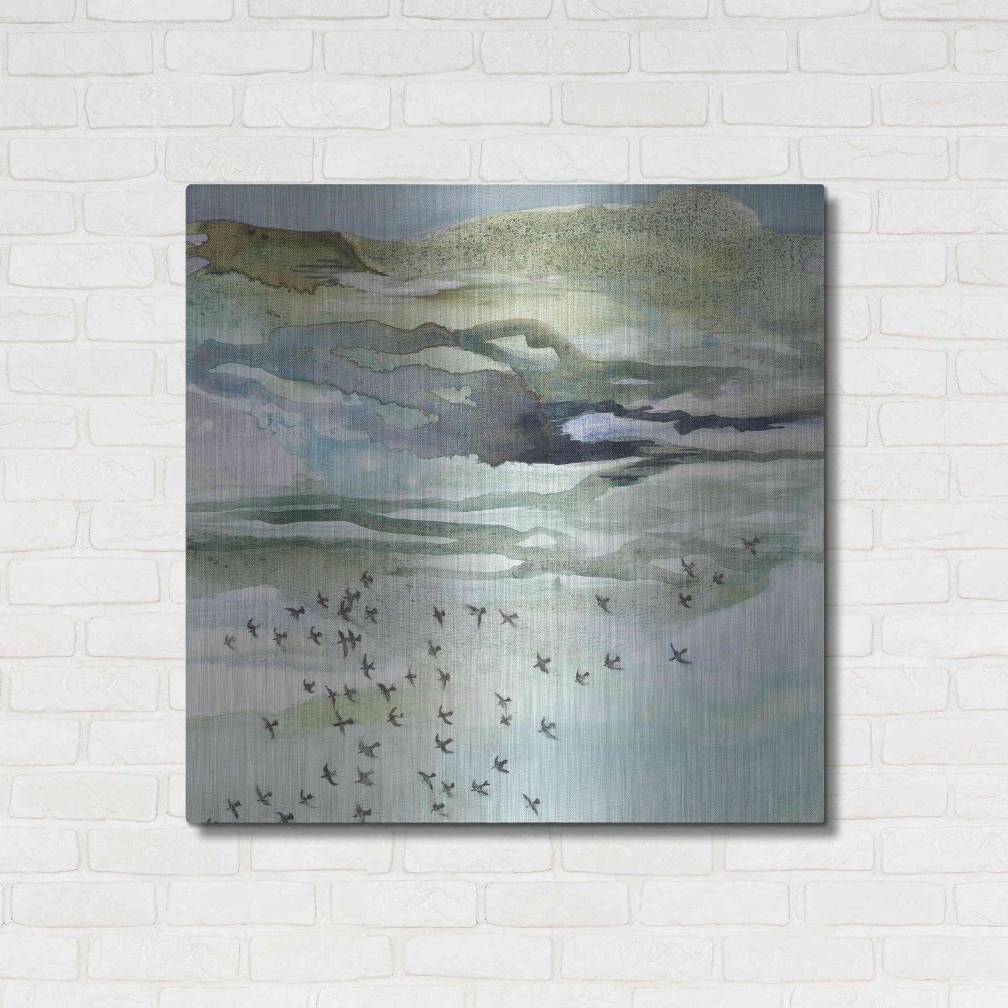 Luxe Metal Art 'Songlines' by Tara Leaver, Metal Wall Art,36x36