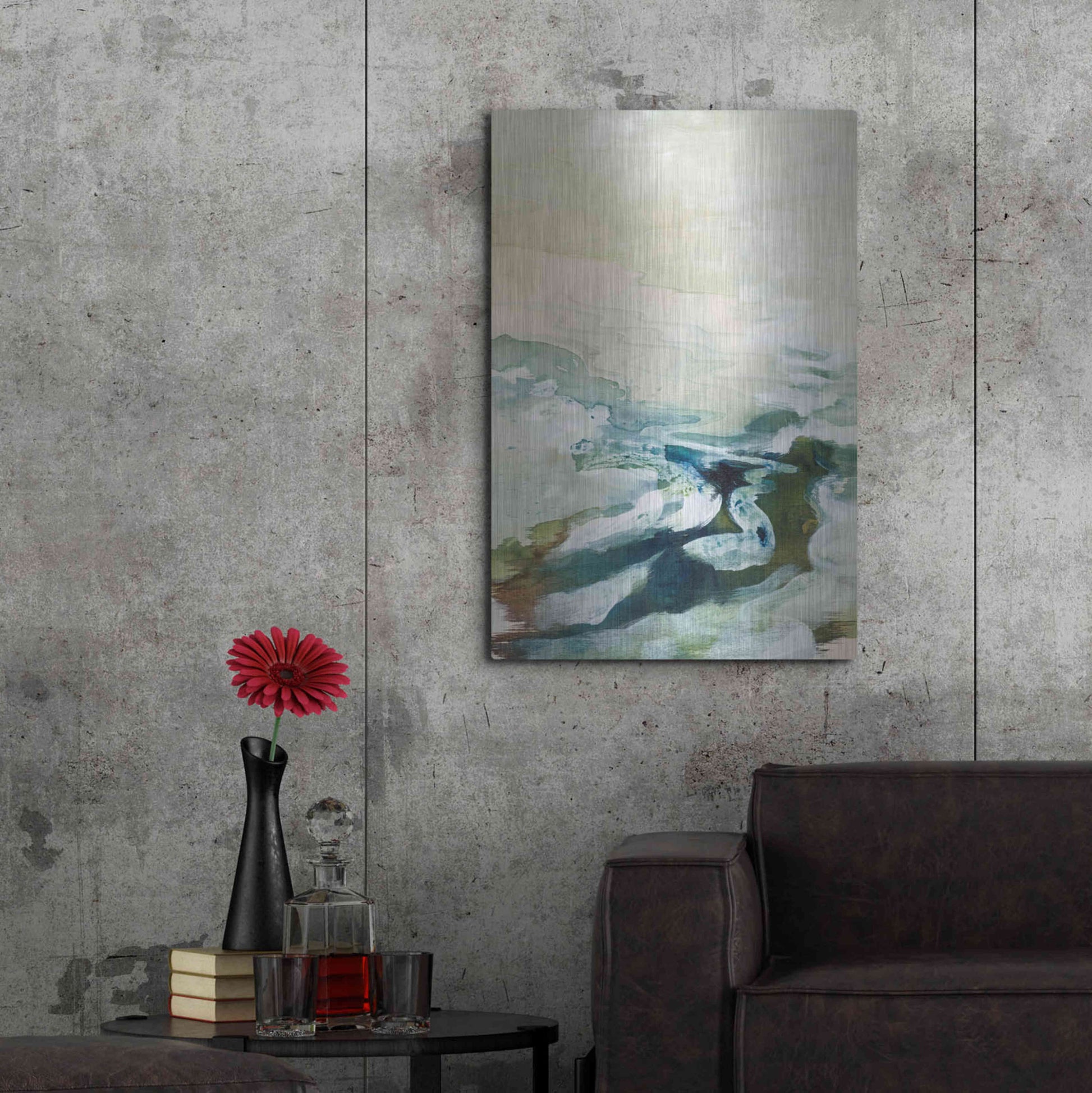 Luxe Metal Art 'The Sound The Sea Makes' by Tara Leaver, Metal Wall Art,24x36