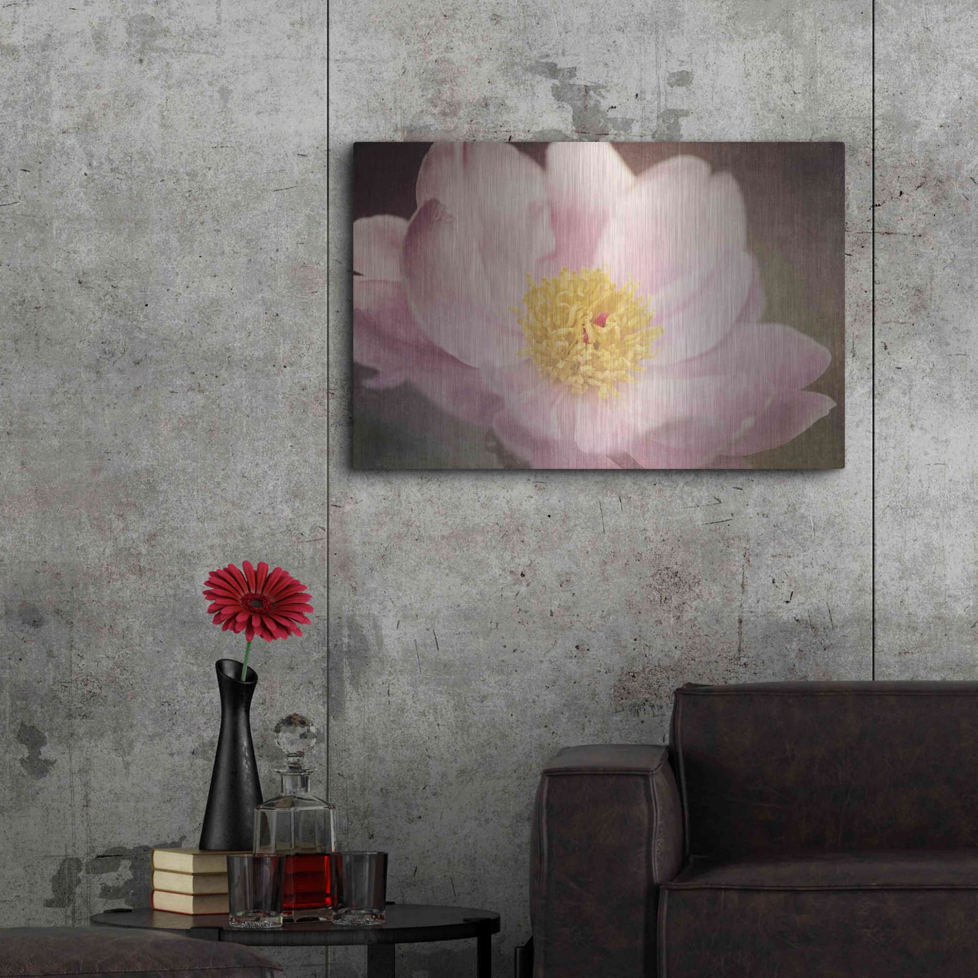 Luxe Metal Art 'Peony in the Park' by Dawn LeBlanc, Metal Wall Art,36x24