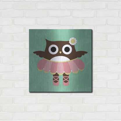 Luxe Metal Art 'Ballerina Owl' by Nancy Lee, Metal Wall Art,24x24