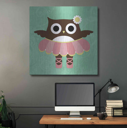 Luxe Metal Art 'Ballerina Owl' by Nancy Lee, Metal Wall Art,36x36