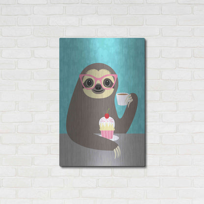 Luxe Metal Art 'Diva Sloth' by Nancy Lee, Metal Wall Art,24x36