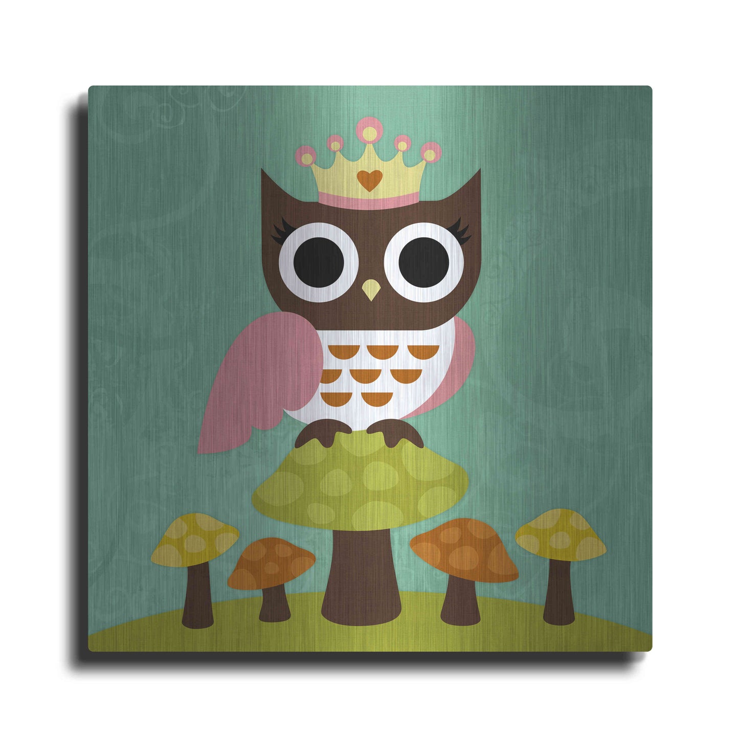 Luxe Metal Art 'Princess Owl' by Nancy Lee, Metal Wall Art