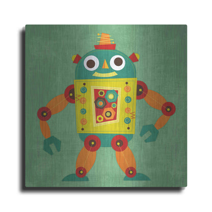 Luxe Metal Art 'Robot 1' by Nancy Lee, Metal Wall Art