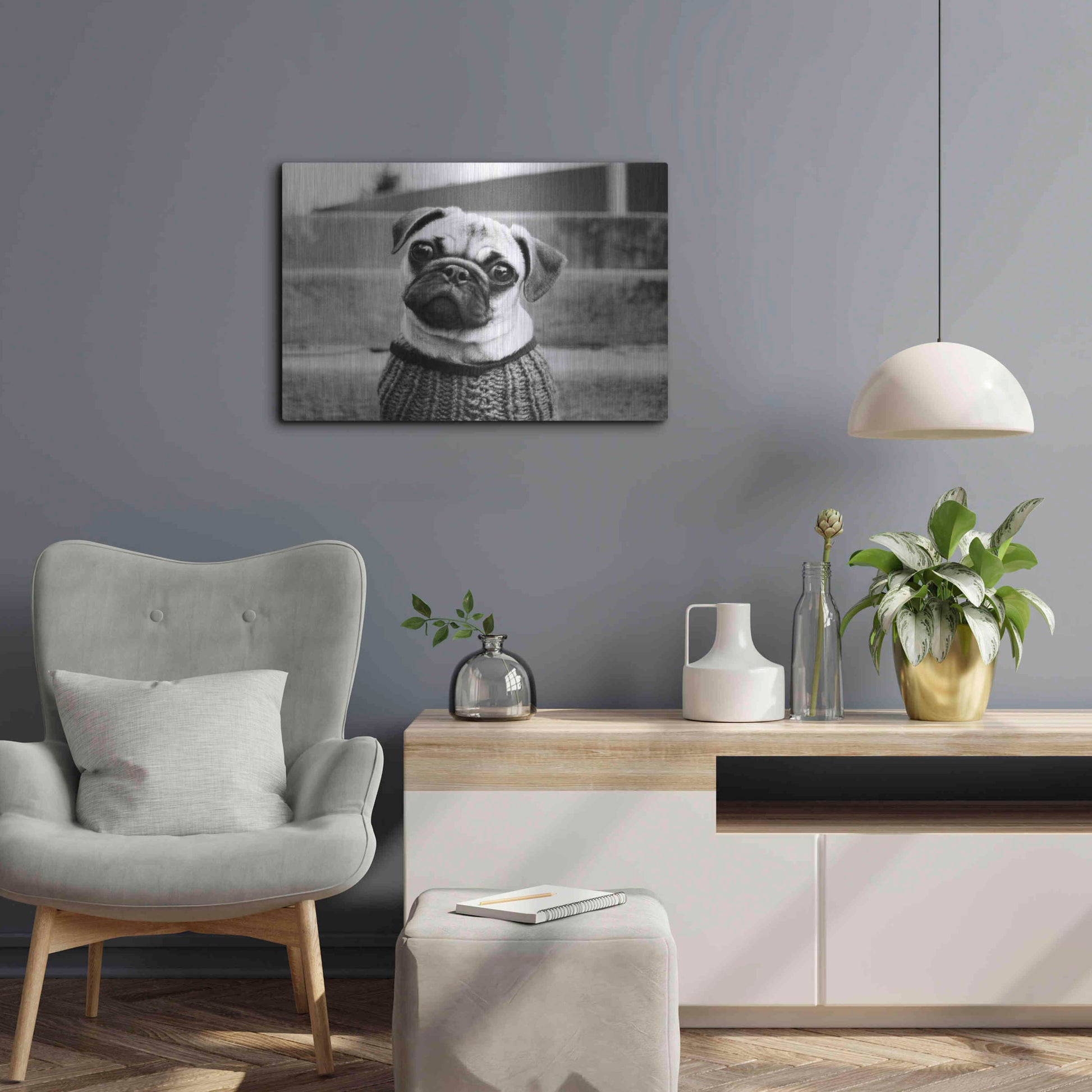 Luxe Metal Art 'Cleo' by Kim Levin, Metal Wall Art,24x16