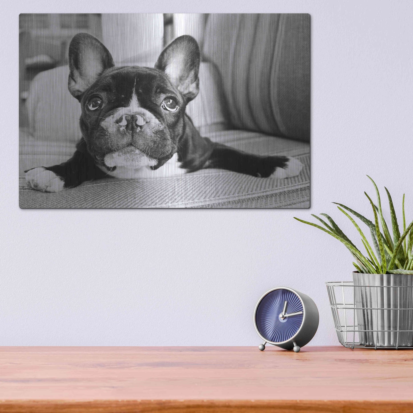 Luxe Metal Art 'Hugo' by Kim Levin, Metal Wall Art,16x12