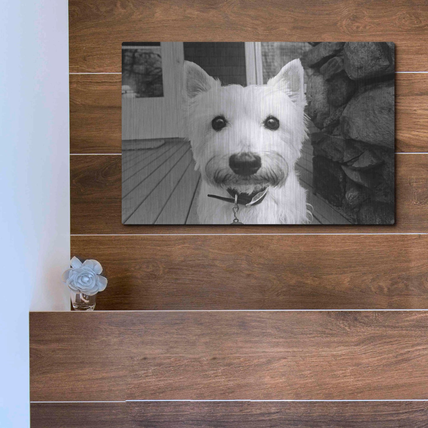 Luxe Metal Art 'Rosie' by Kim Levin, Metal Wall Art,16x12