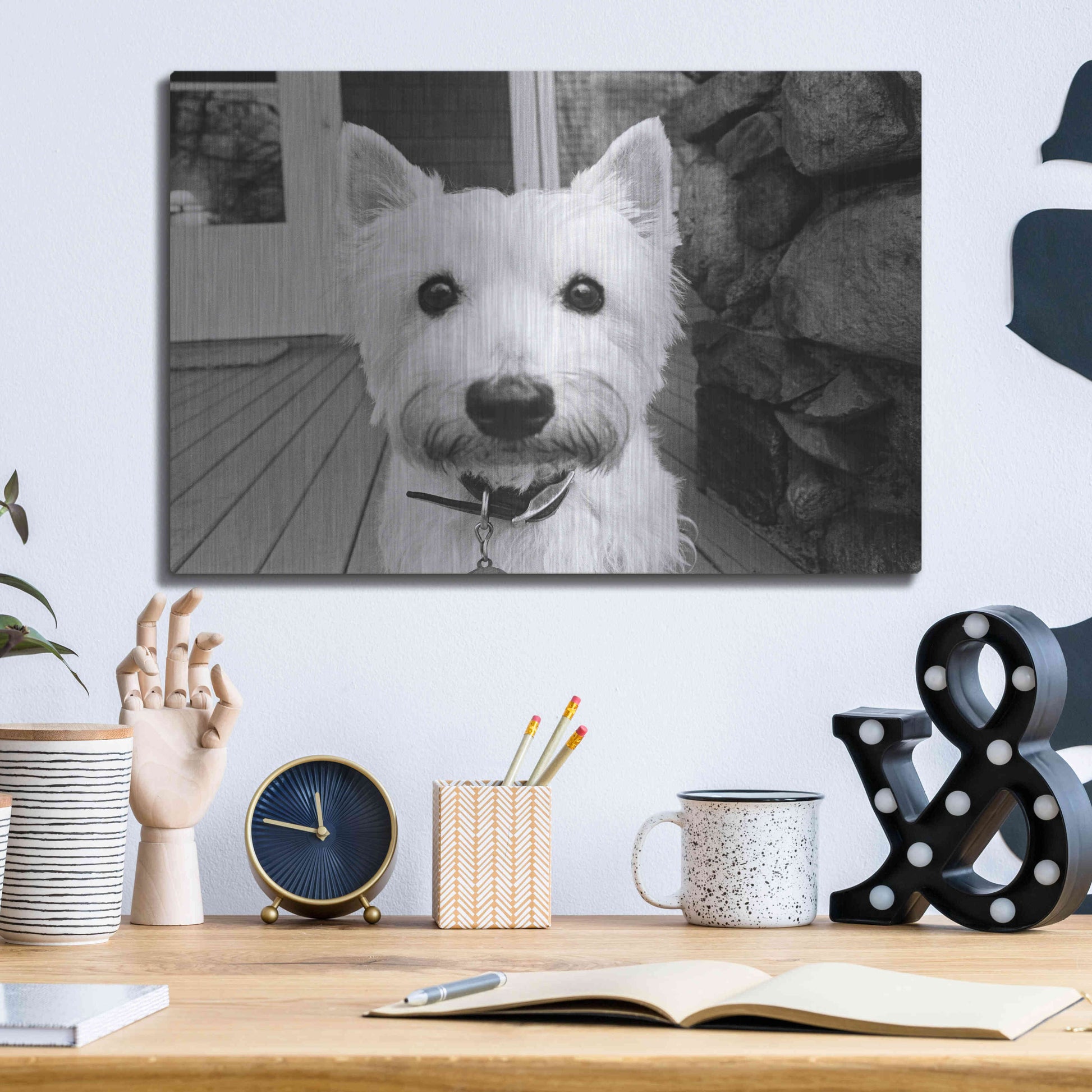 Luxe Metal Art 'Rosie' by Kim Levin, Metal Wall Art,16x12