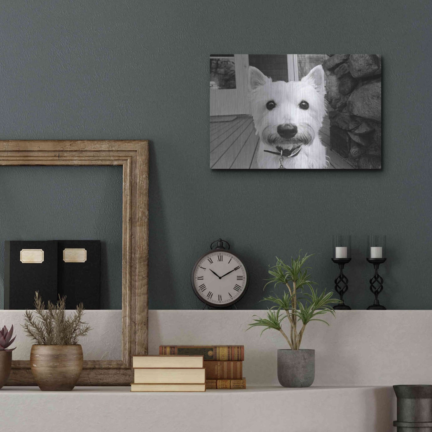 Luxe Metal Art 'Rosie' by Kim Levin, Metal Wall Art,16x12