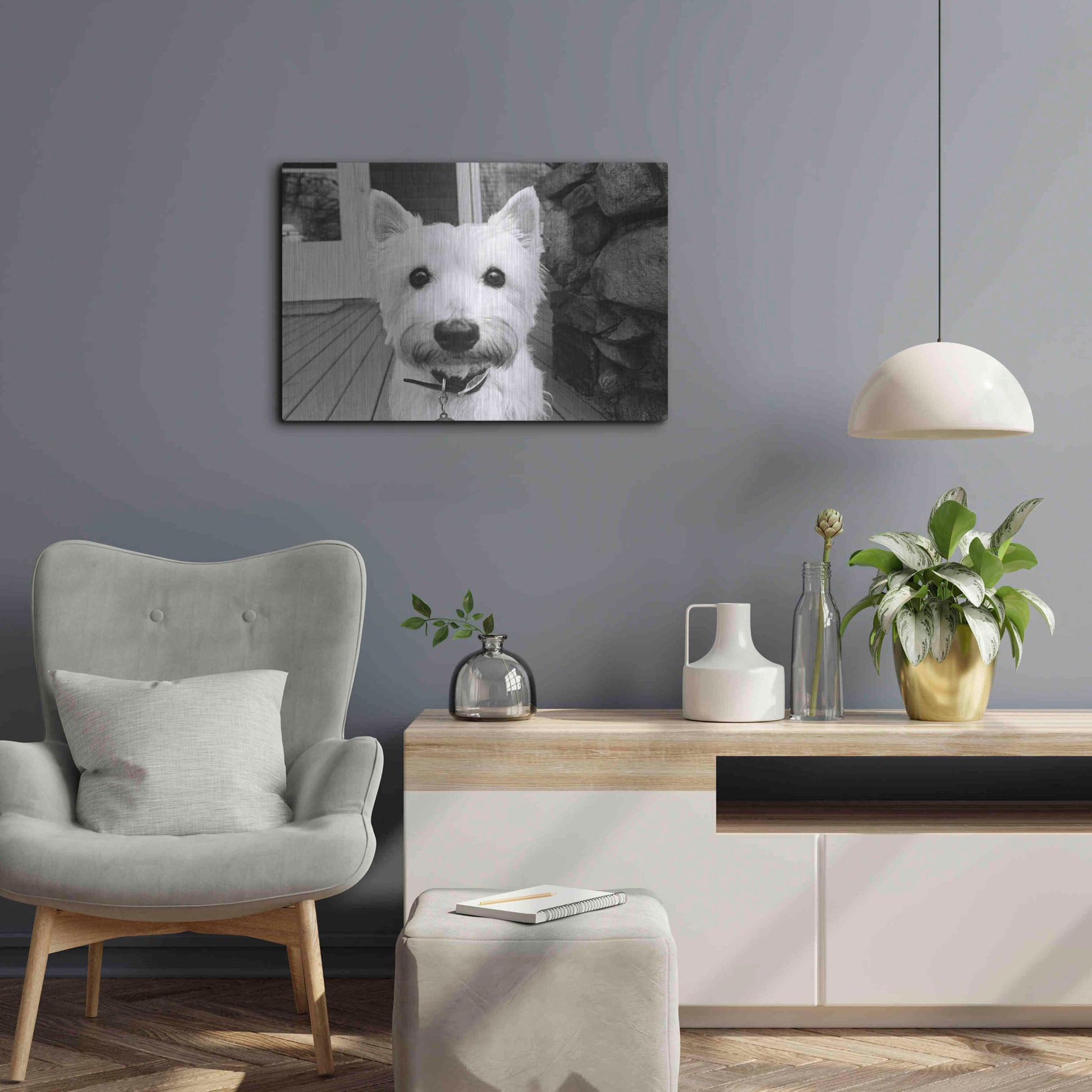 Luxe Metal Art 'Rosie' by Kim Levin, Metal Wall Art,24x16