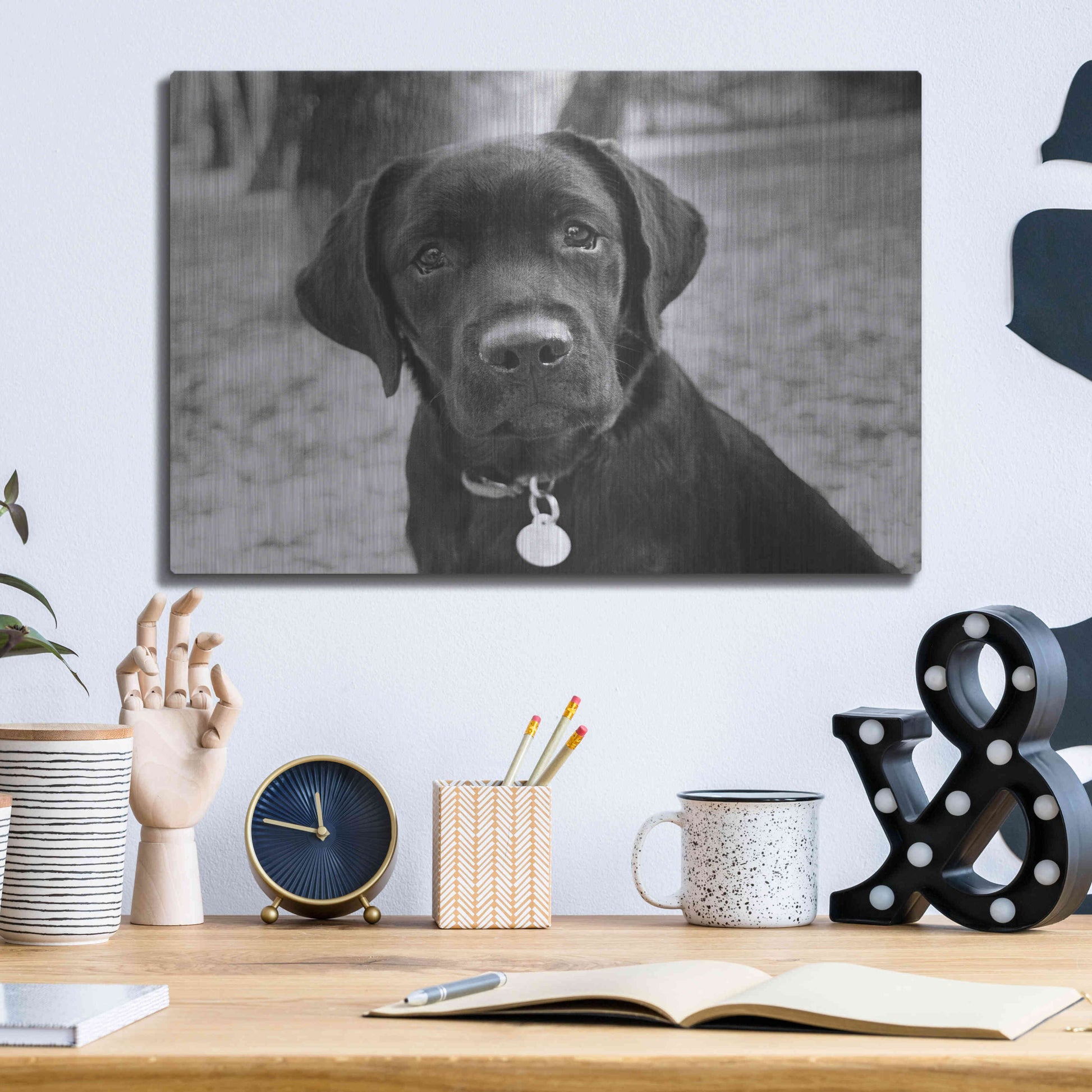 Luxe Metal Art 'Zoey' by Kim Levin, Metal Wall Art,16x12