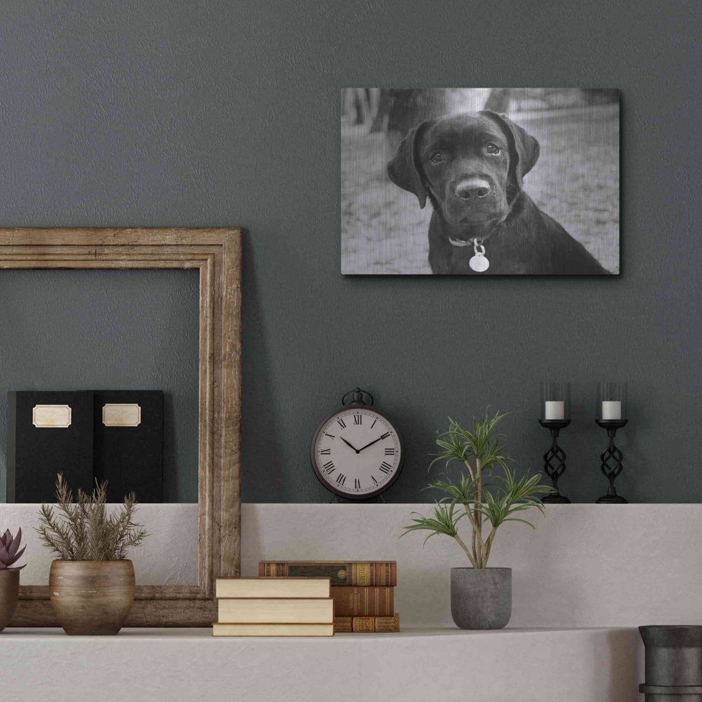 Luxe Metal Art 'Zoey' by Kim Levin, Metal Wall Art,16x12