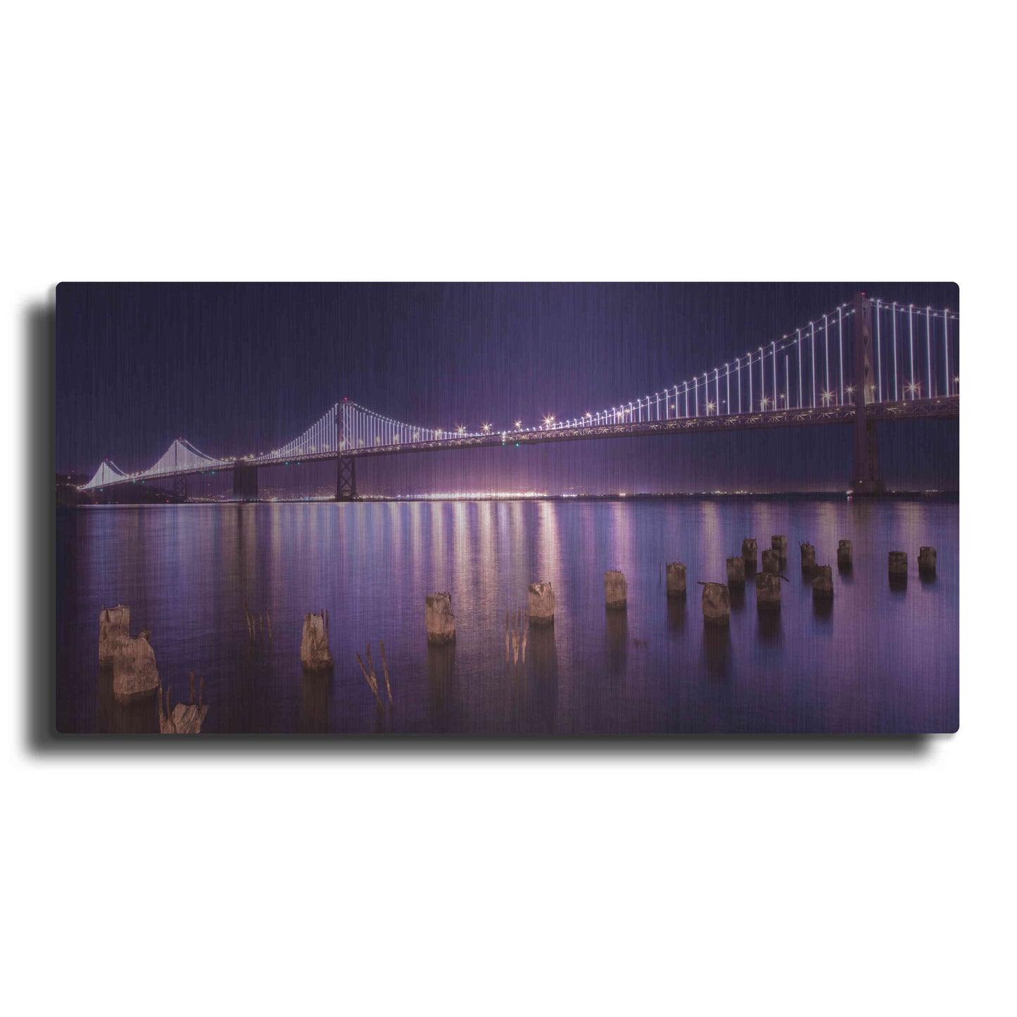 Luxe Metal Art 'The Bay Lights' by Greg Linhares, Metal Wall Art