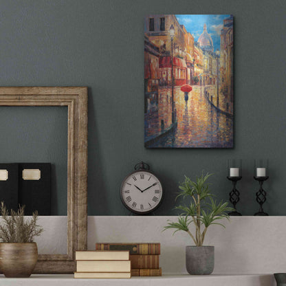 Luxe Metal Art 'Montmartre Evening' by Haixia Liu, Metal Wall Art,12x16