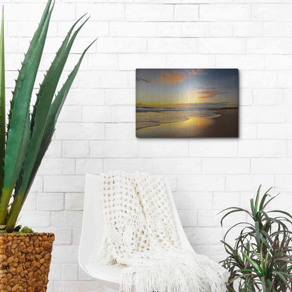 Luxe Metal Art 'Beach Dawn' by Tracie Louise, Metal Wall Art,16x12