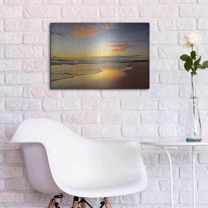 Luxe Metal Art 'Beach Dawn' by Tracie Louise, Metal Wall Art,24x16