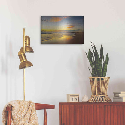 Luxe Metal Art 'Beach Dawn' by Tracie Louise, Metal Wall Art,24x16