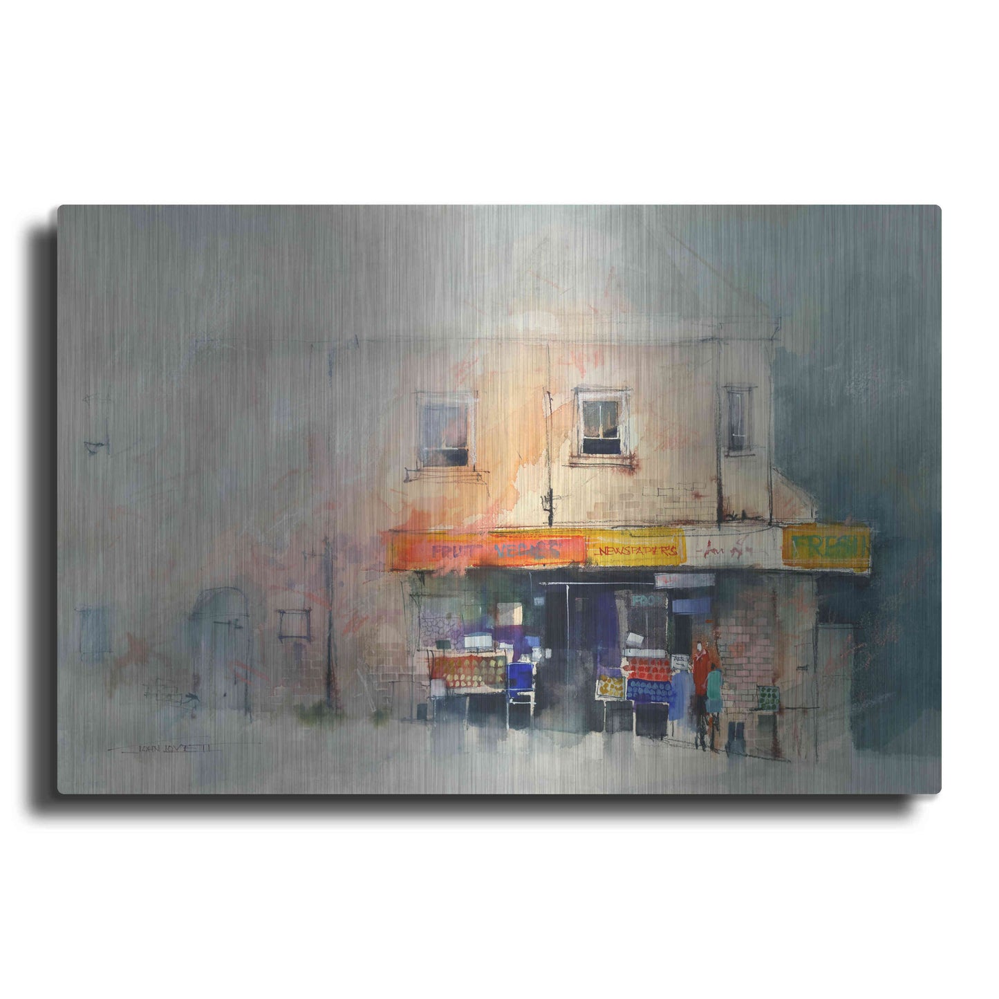 Luxe Metal Art 'Corner Store' by John Lovett, Metal Wall Art