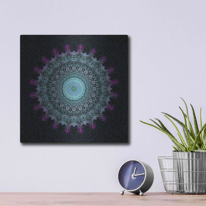 Luxe Metal Art 'Zen Mandala 1' by Cameron Gray, Metal Wall Art,12x12