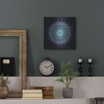 Luxe Metal Art 'Zen Mandala 1' by Cameron Gray, Metal Wall Art,12x12