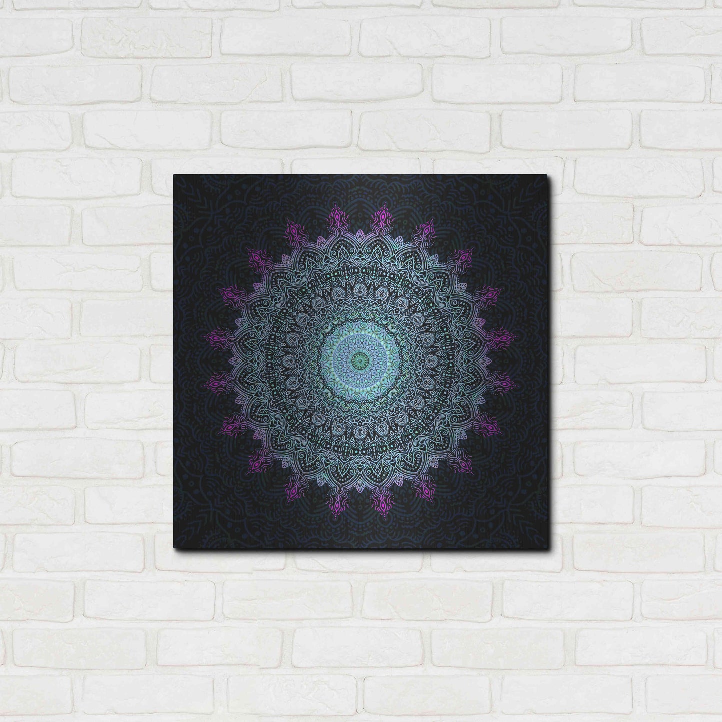 Luxe Metal Art 'Zen Mandala 1' by Cameron Gray, Metal Wall Art,24x24