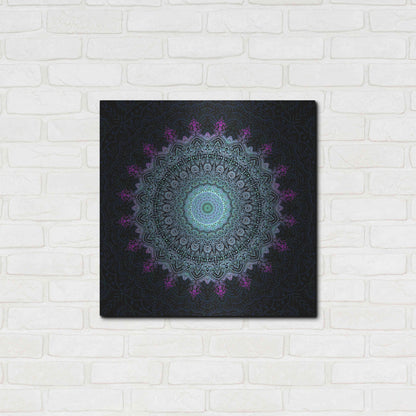 Luxe Metal Art 'Zen Mandala 1' by Cameron Gray, Metal Wall Art,24x24