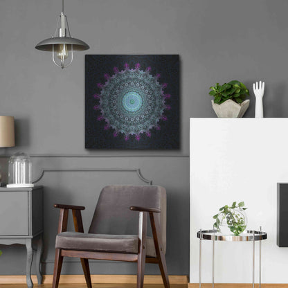 Luxe Metal Art 'Zen Mandala 1' by Cameron Gray, Metal Wall Art,24x24