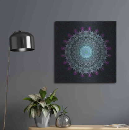 Luxe Metal Art 'Zen Mandala 1' by Cameron Gray, Metal Wall Art,24x24